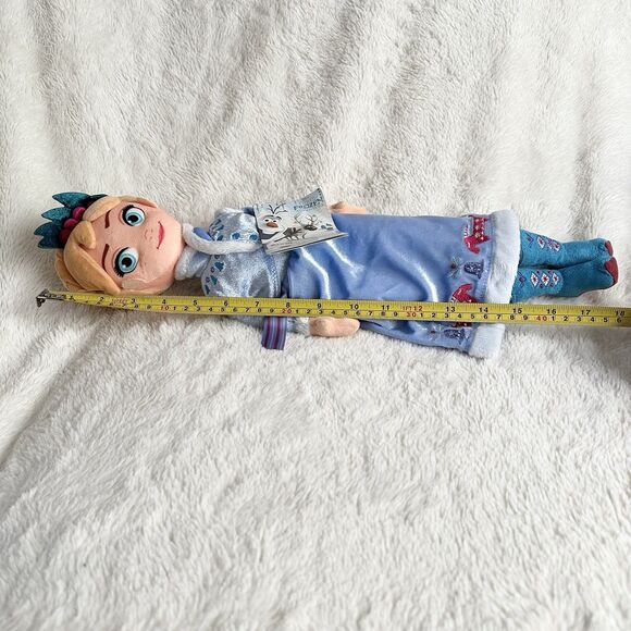Disney Olafs Frozen Adventure Anna 18” Plush Doll Toy Blue Dress - Picture 8 of 8